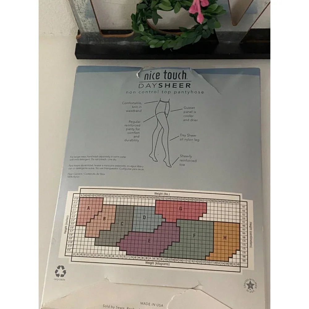 Hug Alon Nice Touch Day Sheer Non Control Driftwood Size C Sheer Toe New Vintage
